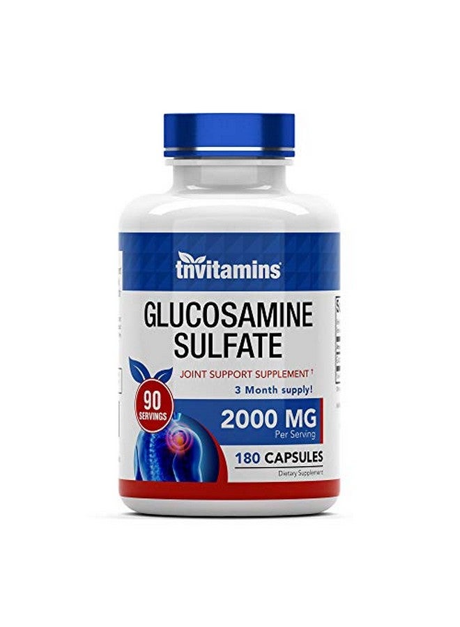 tnvitamins Glucosamine Sulfate Capsules 2000 Mg (180 Count) ; Joint Support* Supplement For Women & Men ; Produced In The Usa ; Promotes Flexibility & Mobility - Image 1