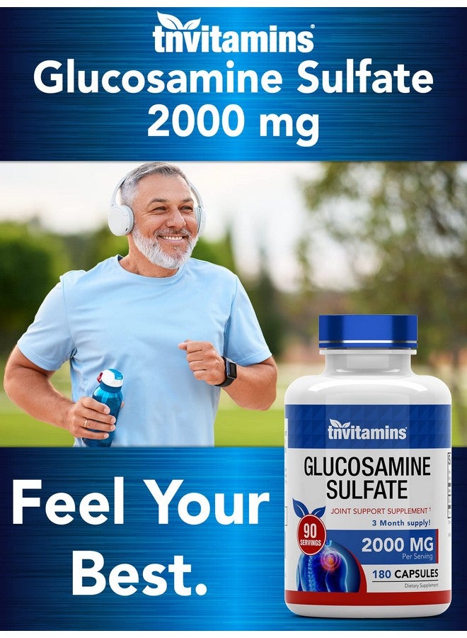 tnvitamins Glucosamine Sulfate Capsules 2000 Mg (180 Count) ; Joint Support* Supplement For Women & Men ; Produced In The Usa ; Promotes Flexibility & Mobility - Image 4