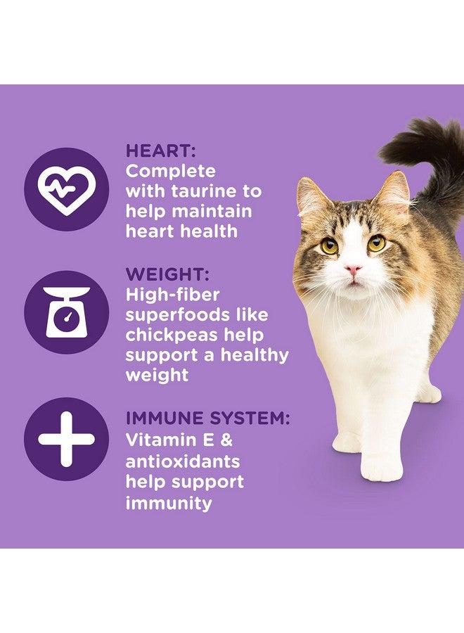 راتشل راي طعام القطط الطبيعي الجاف Nutrish Longevity Premium مع إضافة الفيتامينات والمعادن والعناصر الغذائية الأخرى، وصفة الدجاج مع الحمص والسلمون، 3 أرطال - Image 5