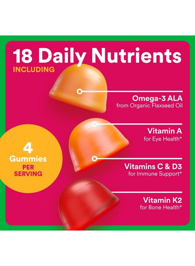 SmartyPants Organic Women's Multivitamin Gummies: Biotin, Methylfolate, Omega 3 (ALA), Vitamin D3, C, Vitamin B12, B6, A, K & Zinc, Inositol, Gluten Free, Vegetarian, 120 Count (30 Day Supply) - Image 4