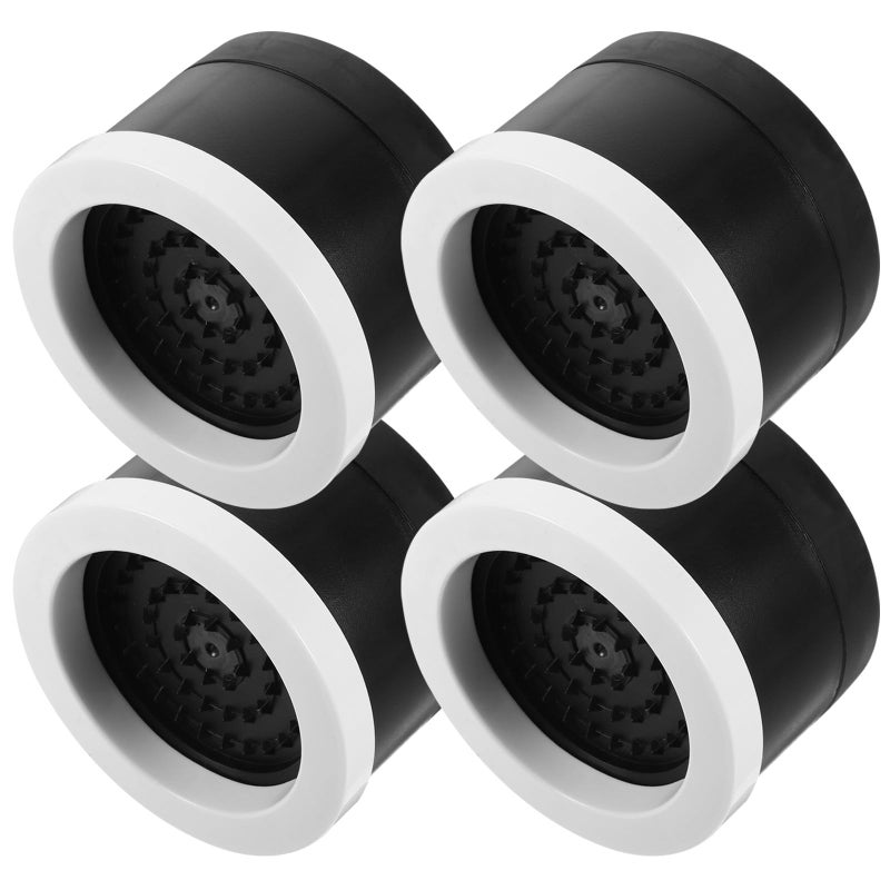 Black Plastic Furniture Leg Pads 4pcs 5 5cm Height Non Slip Protectors For Hardwood Floors - Image 2