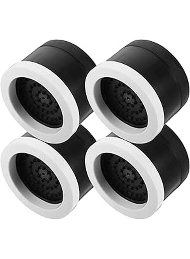 Black Plastic Furniture Leg Pads 4pcs 5 5cm Height Non Slip Protectors For Hardwood Floors - Image 1