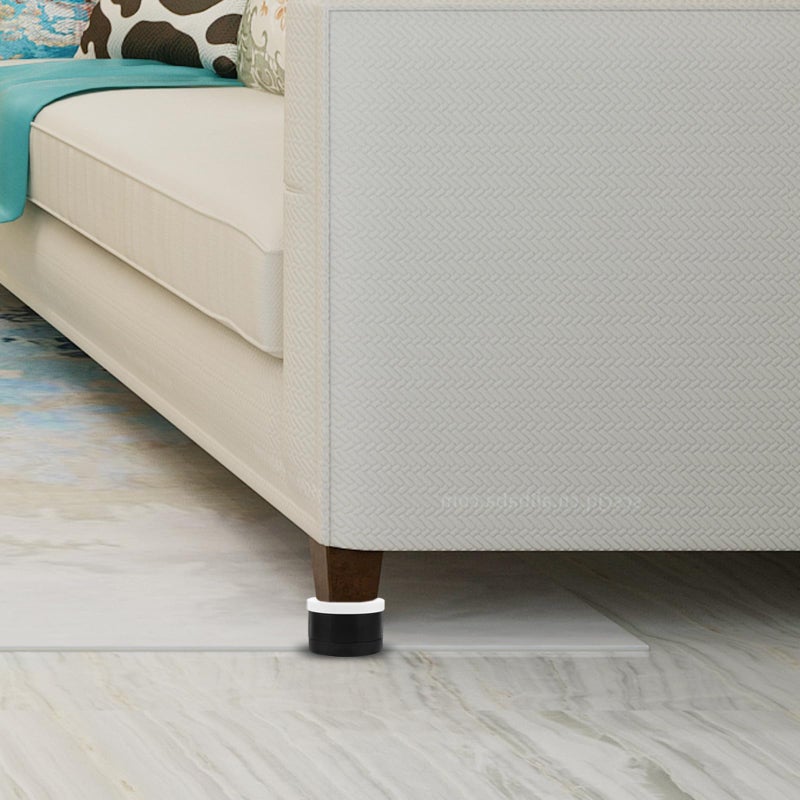Black Plastic Furniture Leg Pads 4pcs 5 5cm Height Non Slip Protectors For Hardwood Floors - Image 4