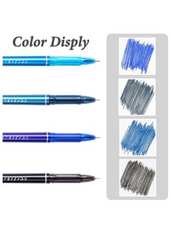 Excefore Erasable Pens 8 Pcs Retractable Erasable Gel Pens Clicker 0.5mm 4 Colors Make Mistakes Disappear for Writing Note Taking and Crossword Puzzles School Supplies Drawing Writing Planner  - Image 4