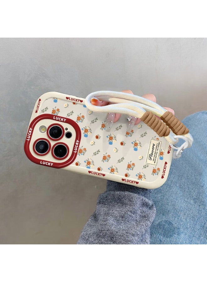 Sehan Shihan Iphone 16 Pro Case, Full Camera Protection, Shockproof, Wear-resistant, Anti-fingerprint, Skin-friendly Soft Shell, High-end Creative Design For Women With Small Floral Pattern And Lanyard - Image 2