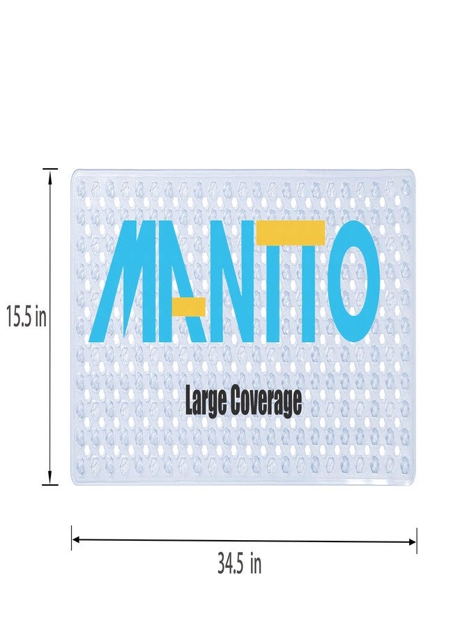 Mantto Shower Bathtub Mat Non Slip Bath Mat for Tub Non Slip Bath Mats for Bathroom Bath Tub Mats Shower Floor Mat with Suction Cups 34.5 x 15.5(Clear) - Image 5