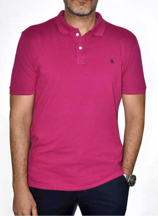 Jupiter Casual Polo T-Shirt - Fuchsia  - Image 1