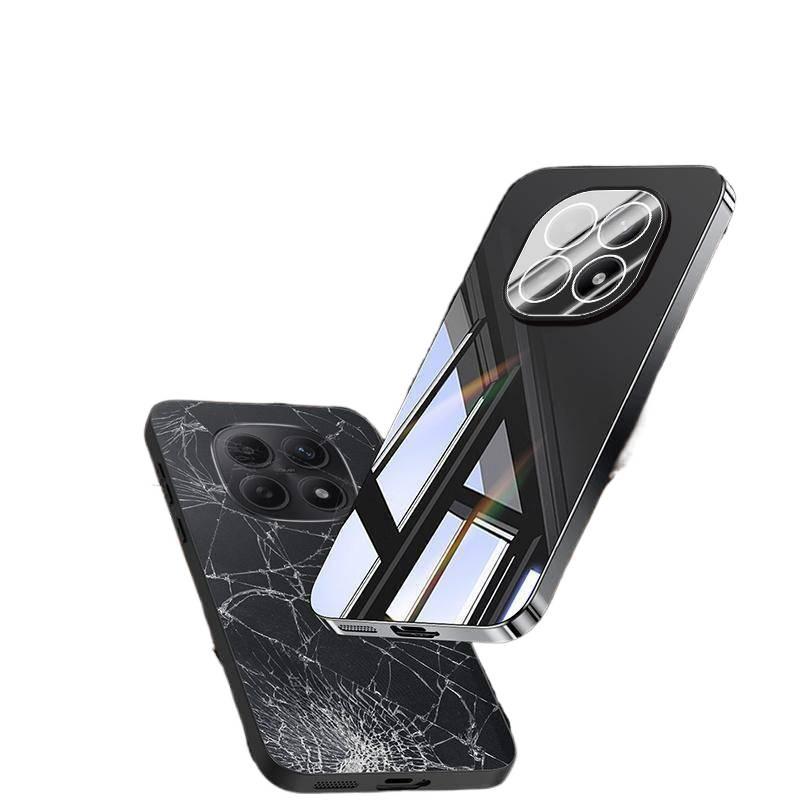 غطاء واقي، تغطية كاملة، مقاوم للصدمات لـ Redmi Note 15، Glass، Graphite Black باللون الأسود للسفر للمكتب للمدرسة - Image 5