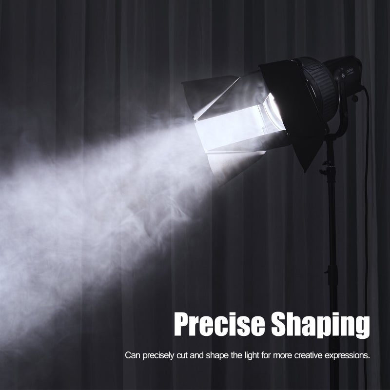 LB-02 10 Inch LED Video Light Modifier Barn Door with Bowens Mount for Video Photography Portrait - Image 5