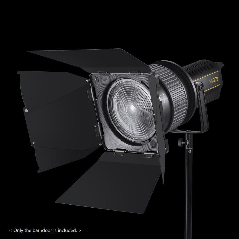 LB-02 10 Inch LED Video Light Modifier Barn Door with Bowens Mount for Video Photography Portrait - Image 2