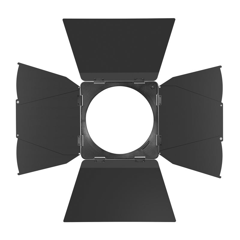 LB-02 10 Inch LED Video Light Modifier Barn Door with Bowens Mount for Video Photography Portrait - Image 1