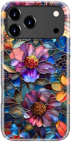 Goodon for iPhone 17 Pro Max Case Cute - Compatible with Magsafe - Dual-Layer Hard Shell & Silicone Cover - Protective Phone Case with Wildflower Designs for Women - Vibrant Defined Blossoms - Image 1