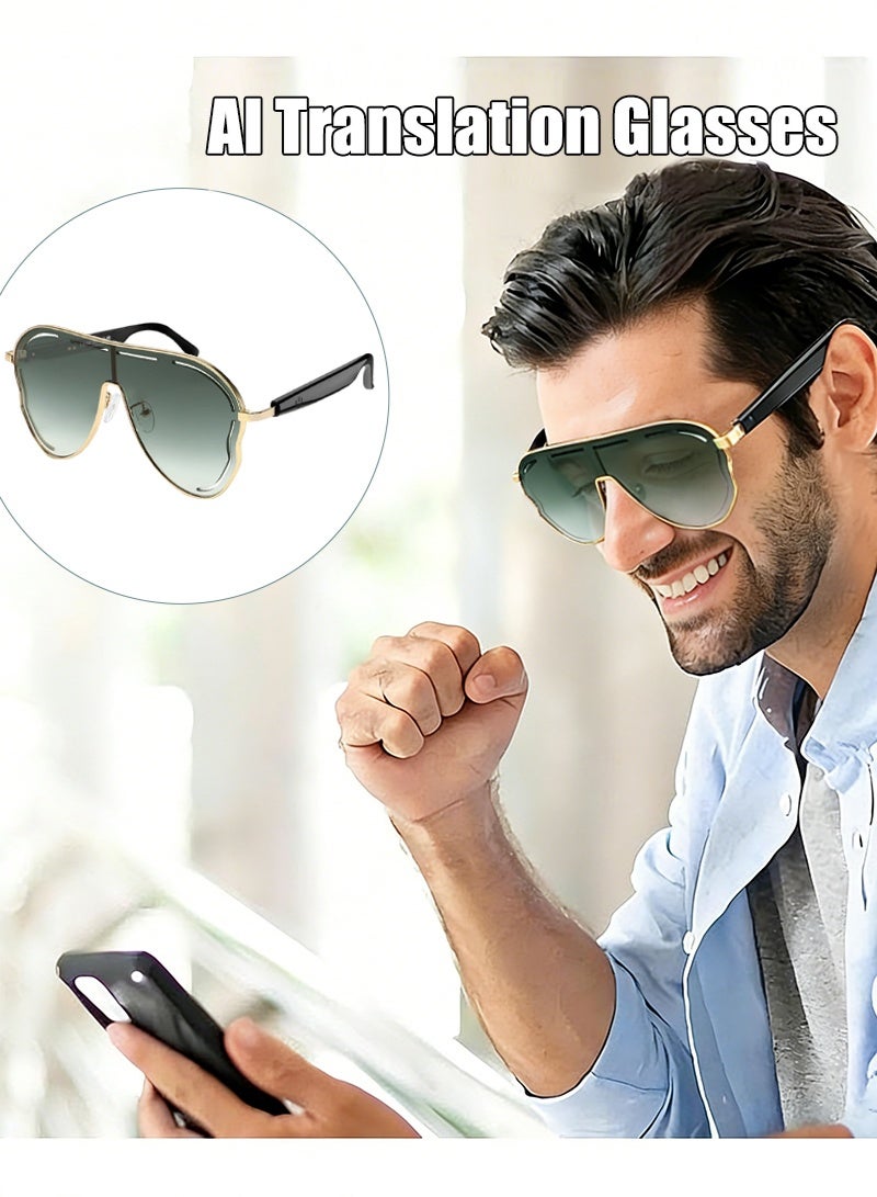 Arabest AI Translation Glasses,Real-Time Voice Translator for 100+ Languages, Bluetooth 6.0  Smart Glasses with Touch Control for Travel, Business & Language Learning - Image 1