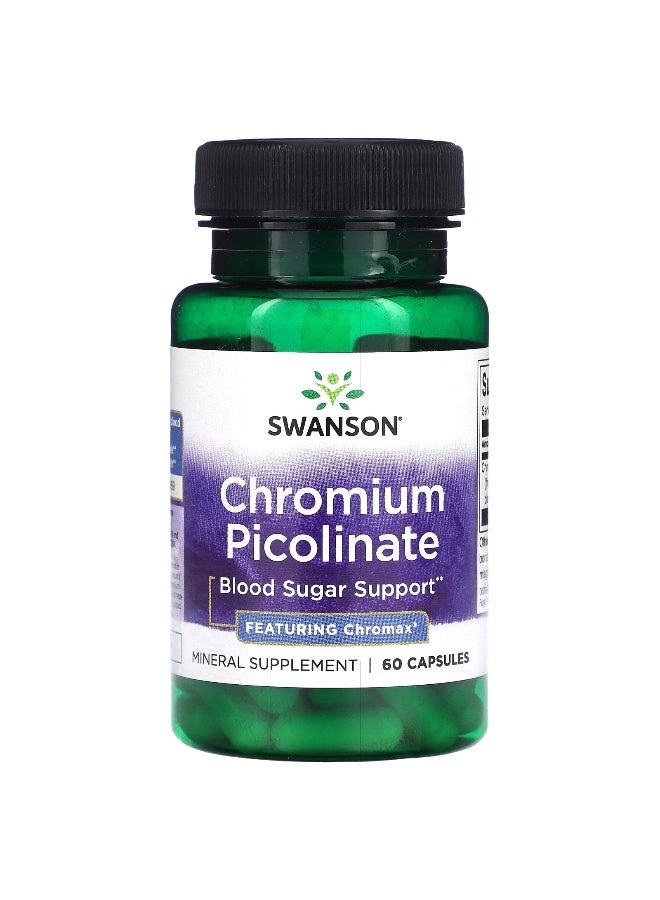 SWANSON سوانسون، بيكولينات الكروم، 200 ميكروغرام، 60 كبسولة - Image 1