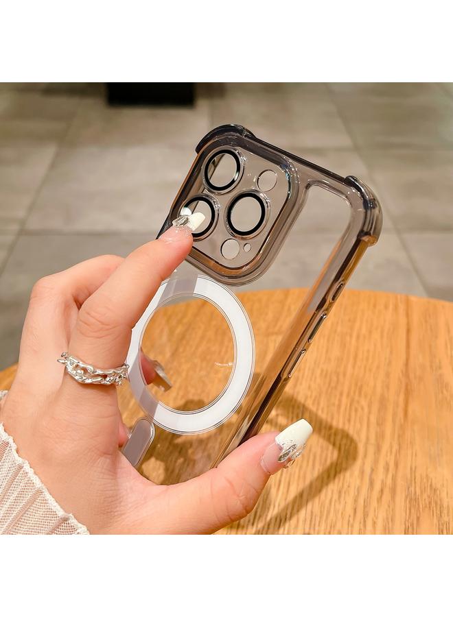 اس-توب جراب لهاتف iPhone 12 Pro Max من الأكريليك الشفاف + جراب هاتف مغناطيسي من مادة TPU MagSafe - Image 4