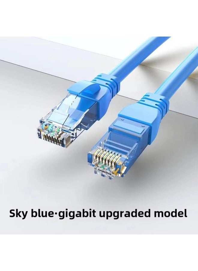 Generic Household Network Cable Six Types Of Unshielded Network Cable Six Types Of Gigabit Finished Network Cable RJ45 Crystal Head Computer Network Cable-Color:Internet Access Without Lag Upgraded Model 6 Types Of Network Cables - Blue-Line Length:1m  - Image 1