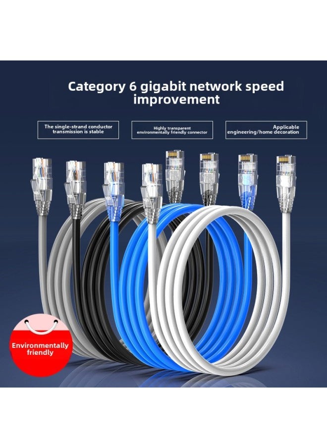 Generic Household Network Cable Six Types Of Unshielded Network Cable Six Types Of Gigabit Finished Network Cable RJ45 Crystal Head Computer Network Cable-Color:Internet Access Without Lag Upgraded Model 6 Types Of Network Cables - Blue-Line Length:1m  - Image 4