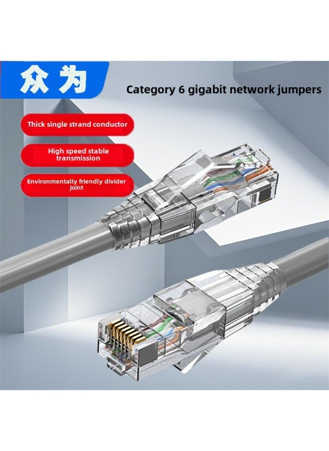 Generic Household Network Cable Six Types Of Unshielded Network Cable Six Types Of Gigabit Finished Network Cable RJ45 Crystal Head Computer Network Cable-Color:Internet Access Without Lag Upgraded Model 6 Types Of Network Cables - Blue-Line Length:1m  - Image 3