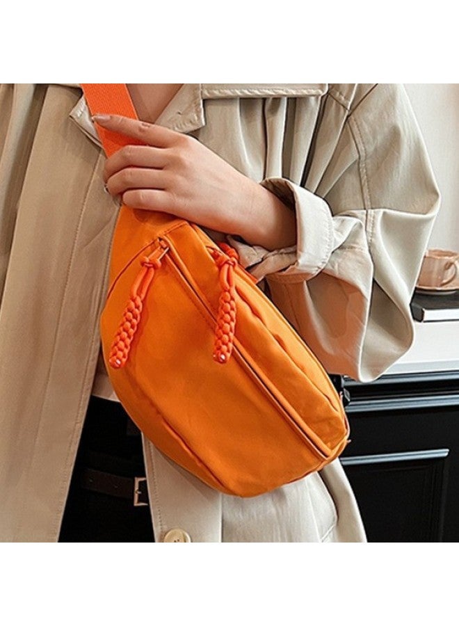 Simple Chest Bag Fashion Ladies Crossbody Bag Unisex Student Waist Bag Outdoor Travel Shoulder Bag-Color:19 Red One-Size:Length 32*height 14*thickness 10 - Image 5