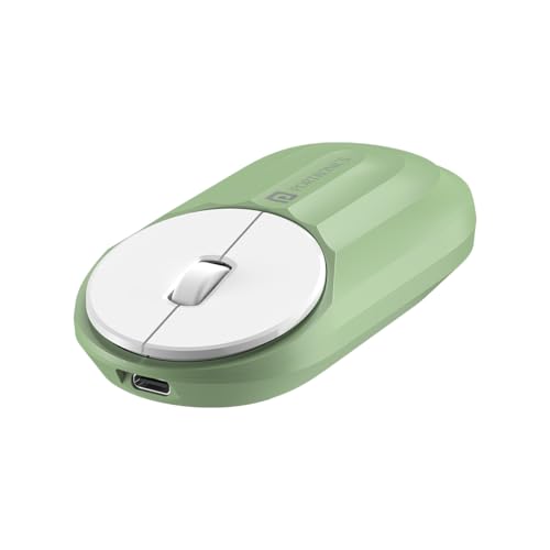 Portronics Toad 6 Bluetooth Wireless Mouse with 2.4 GHz USB Receiver, Multi-Device Pairing, Built in Battery, 1200 DPI Sensor(Green) - Image 1
