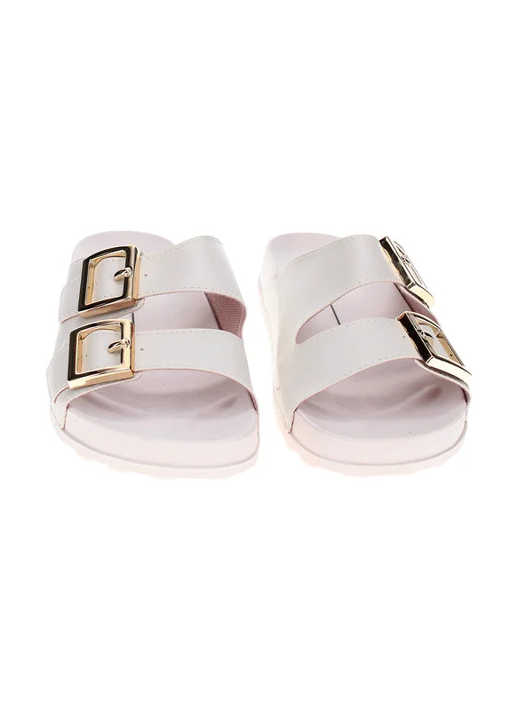 موليكا Moleca Ladies Flat Sandals White | Made In Brazil