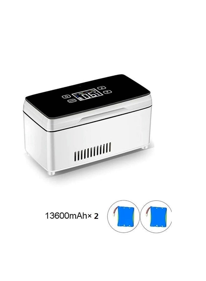 ڤامس لونا صندوق تبريد الإنسولين مع بطاريتين – ثلاجة سيارة محمولة كبيرة السعة مناسبة للاستخدام في الخارج والسفر – متوافق مع الجهد السعودي ومقبس بريطاني - Image 1