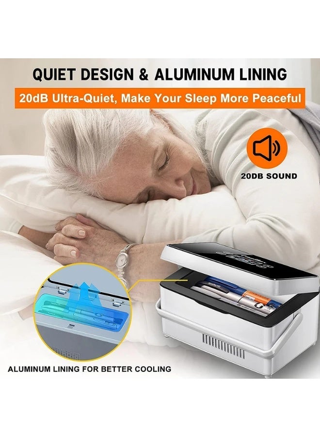 ڤامس لونا صندوق تبريد الإنسولين مع بطاريتين – ثلاجة سيارة محمولة كبيرة السعة مناسبة للاستخدام في الخارج والسفر – متوافق مع الجهد السعودي ومقبس بريطاني - Image 2