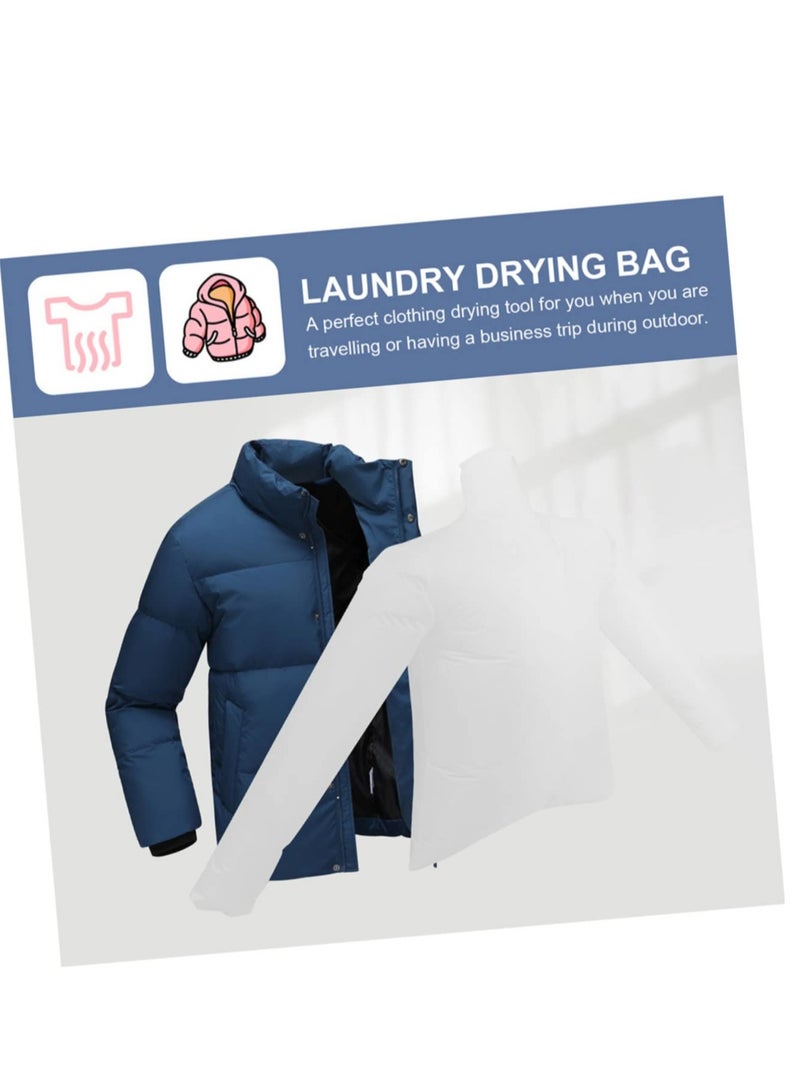 Zikra حقيبة تجفيف الملابس السريعة للسفر مع مرونة وقابلية للتنفس للاستخدام مع مجفف الشعر. حقيبة تجفيف الملابس السريعة مع مدخل ومخرج للهواء، مجموعة من 2 قطعة، أكمام طويلة وسراويل - Image 5