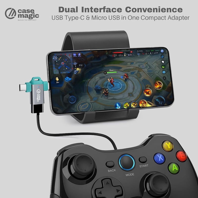 Case-Magic 2 in 1 OTG Adapter Micro USB & Type C to USB-A 2.0 Female Connector| High-Speed Data Transfer 10Gbps| OTG Pen Drive Adapter Compatible with Laptop, Smartphones, Tablet (No Charging Support) - Image 4