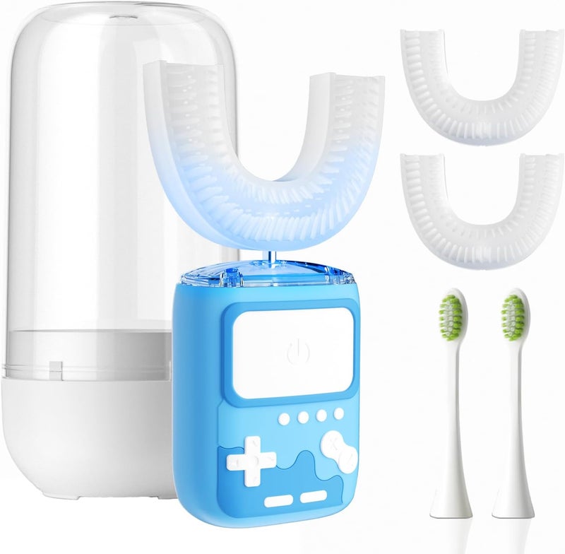 yeklike Adult U-Shaped Electric Toothbrush, 360 ° Cleaning, Ultrasonic Toothbrush for Cleaning Teeth, Wireless Rechargeable Automatic Electric Toothbrush Set - Image 1