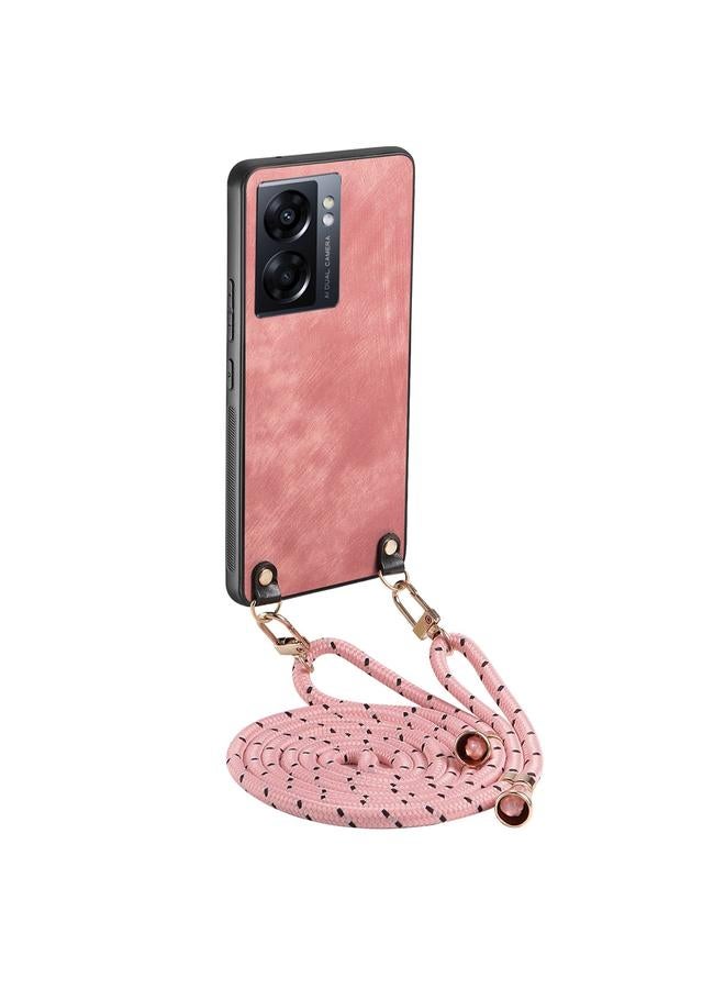 S-TOP Case For OPPO A57 5G Vintage Leather PC Back Cover Phone Case with Crossbody Strap - Image 1