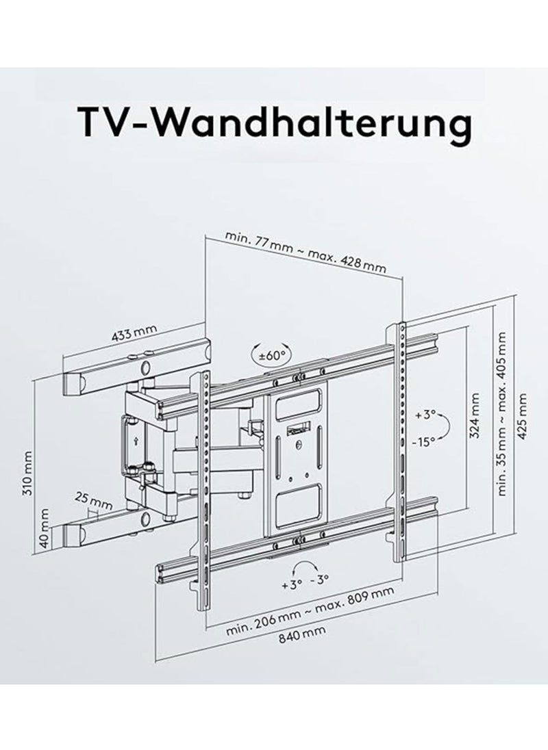 Stargold Full TV Wall Mount 32-80 Inch Suitable For LED LCD And CURVED TV  - Image 4