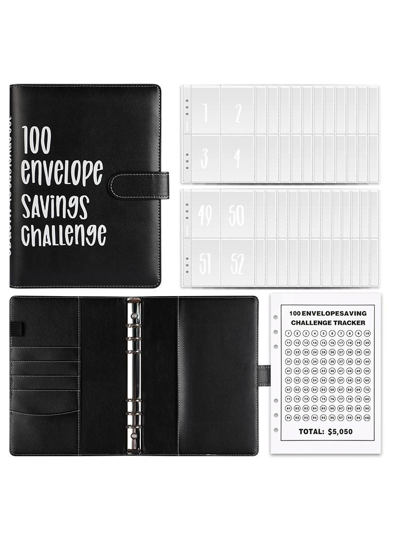 Loquat A5 Loose Leaf Book 100 Days Of Saving Money Saving Money Challenging Cash Envelopes Saving Money Couple Games Challenging Couple Gifts - Image 1