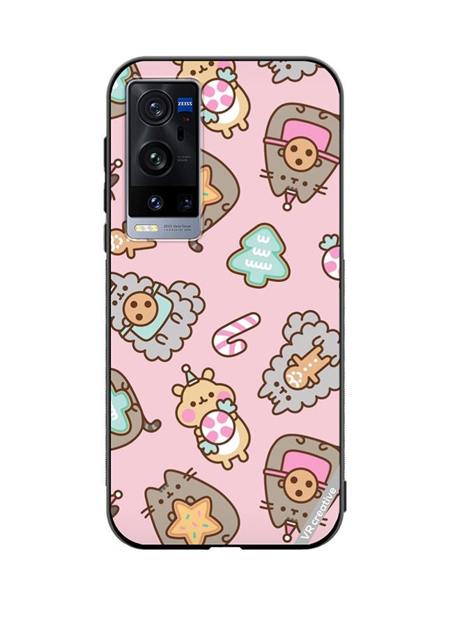 VR CREATIVE Protective Case Cover For Vivo X60 Pro Plus Business Cat Design Multicolour - Image 1
