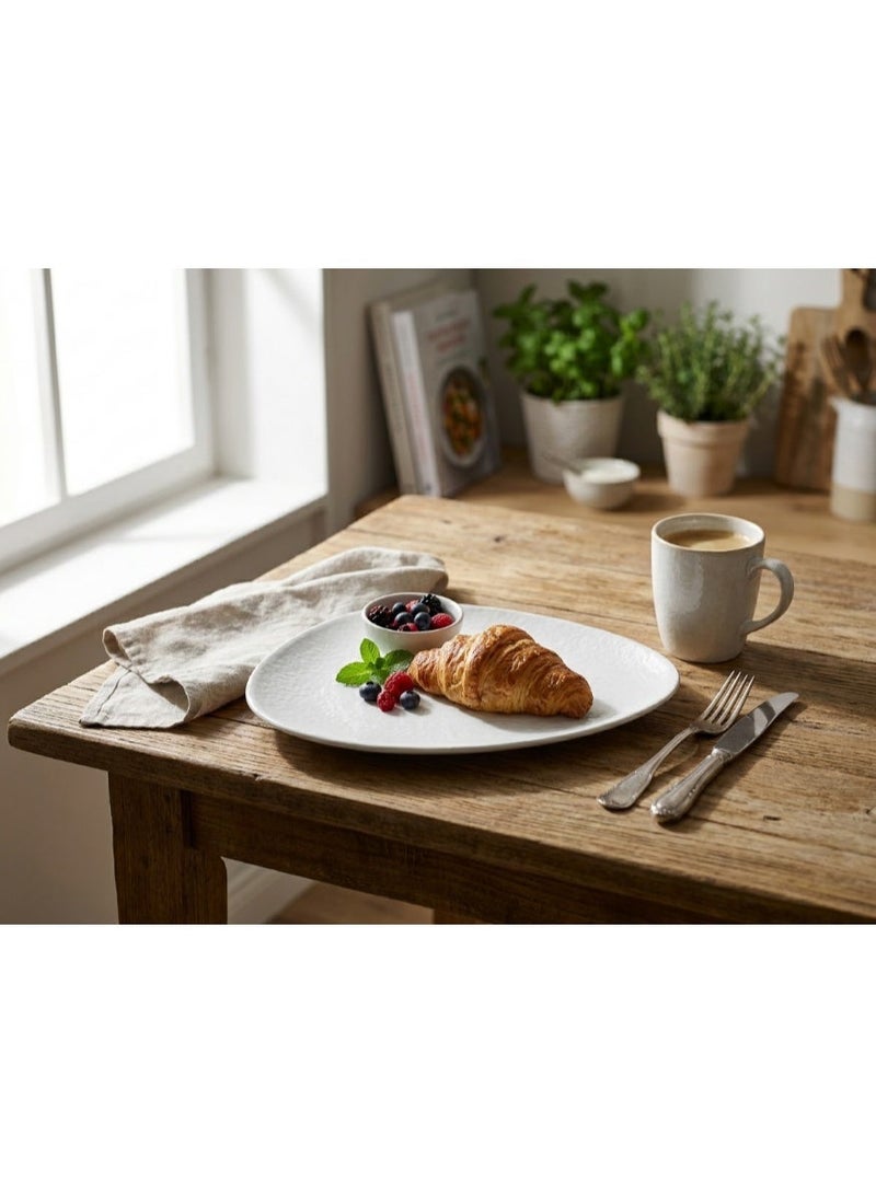 Ariane Premium Fine Porcelain Triangle Plate Island Ivory White - Image 2