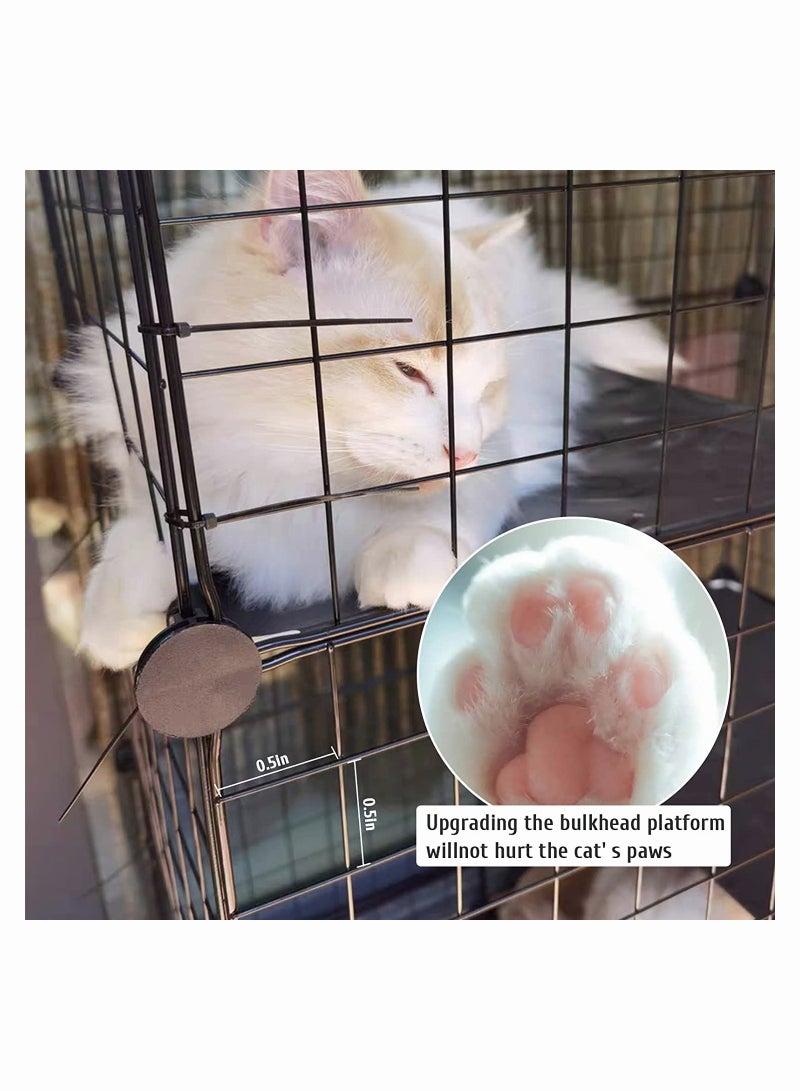 3-Tier Cat Cage Indoor DIY Cat Playpen Detachable Metal Wire Kennels 2Lx2Wx3H Crate Large Exercise Place Ideal for 1-2 Cats Black - Image 4