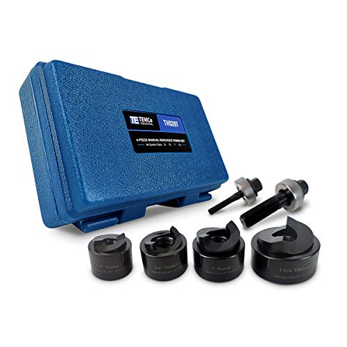 TEMCo Industrial TEMCo TH0397 – Manual Knockout Punch Driver Kit for ½ inch to 1-1/4” inch Electrical Conduit Hole Sizes (1/2"- 1-1/4" Conduit Size) - Image 1