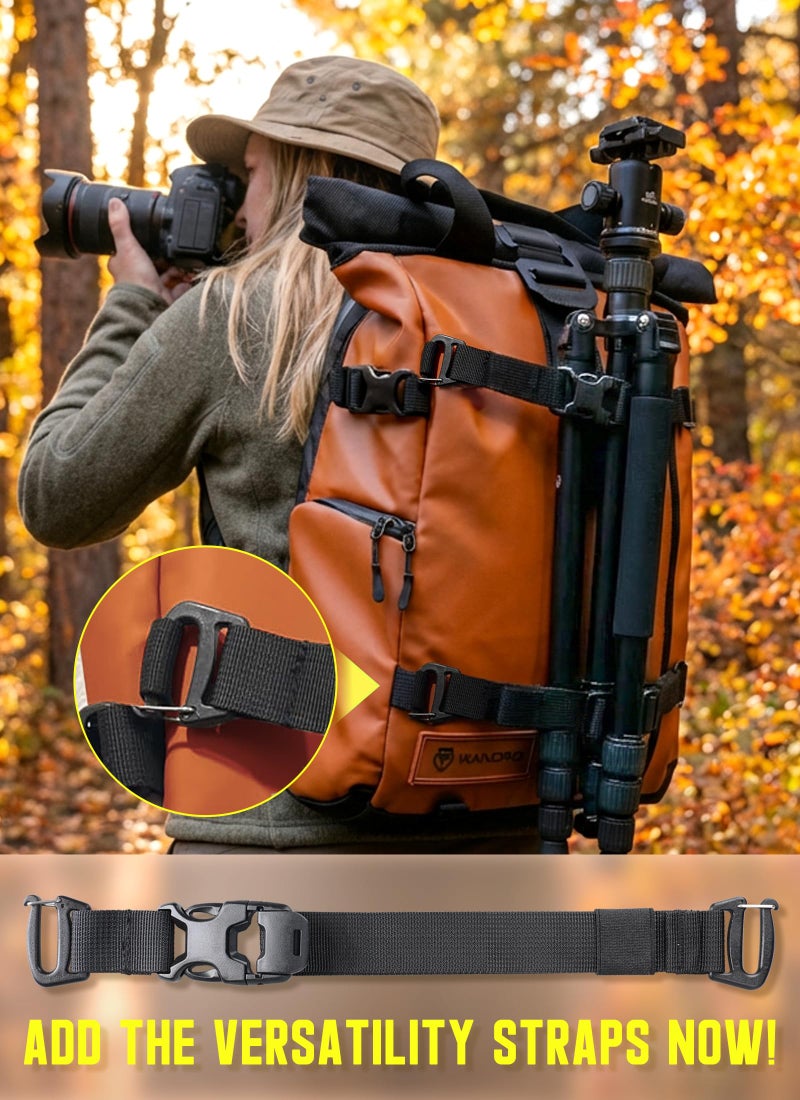 Pitozer Molle Backpack Straps Tactical Rush Tier System Molle Attachment for Tactical Military Backpack Plate Carrier Gear Accessories Compression Fastening Strap Pack Attachment Strap with Buckle - Image 4