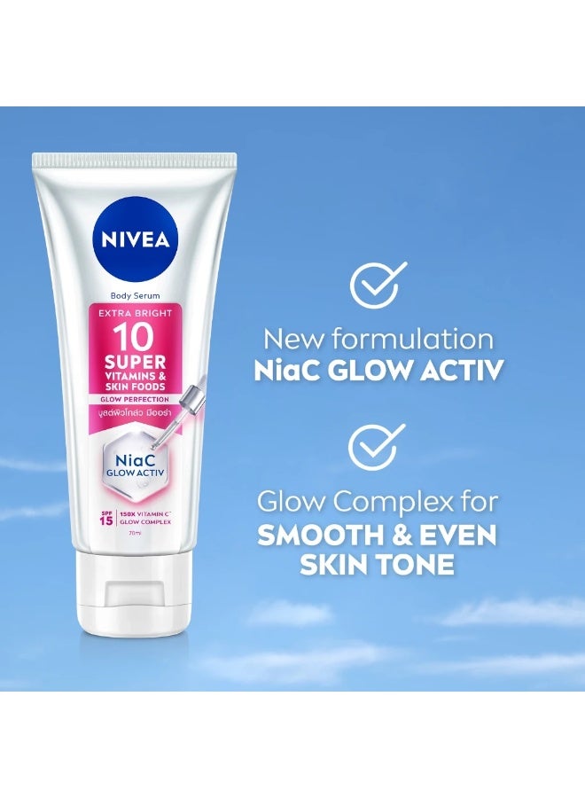 NIVEA Body Extra Bright 10 Super Vitamins & Skin Foods Serum In Lotion (3 x 300ml) | Body Care - Image 5
