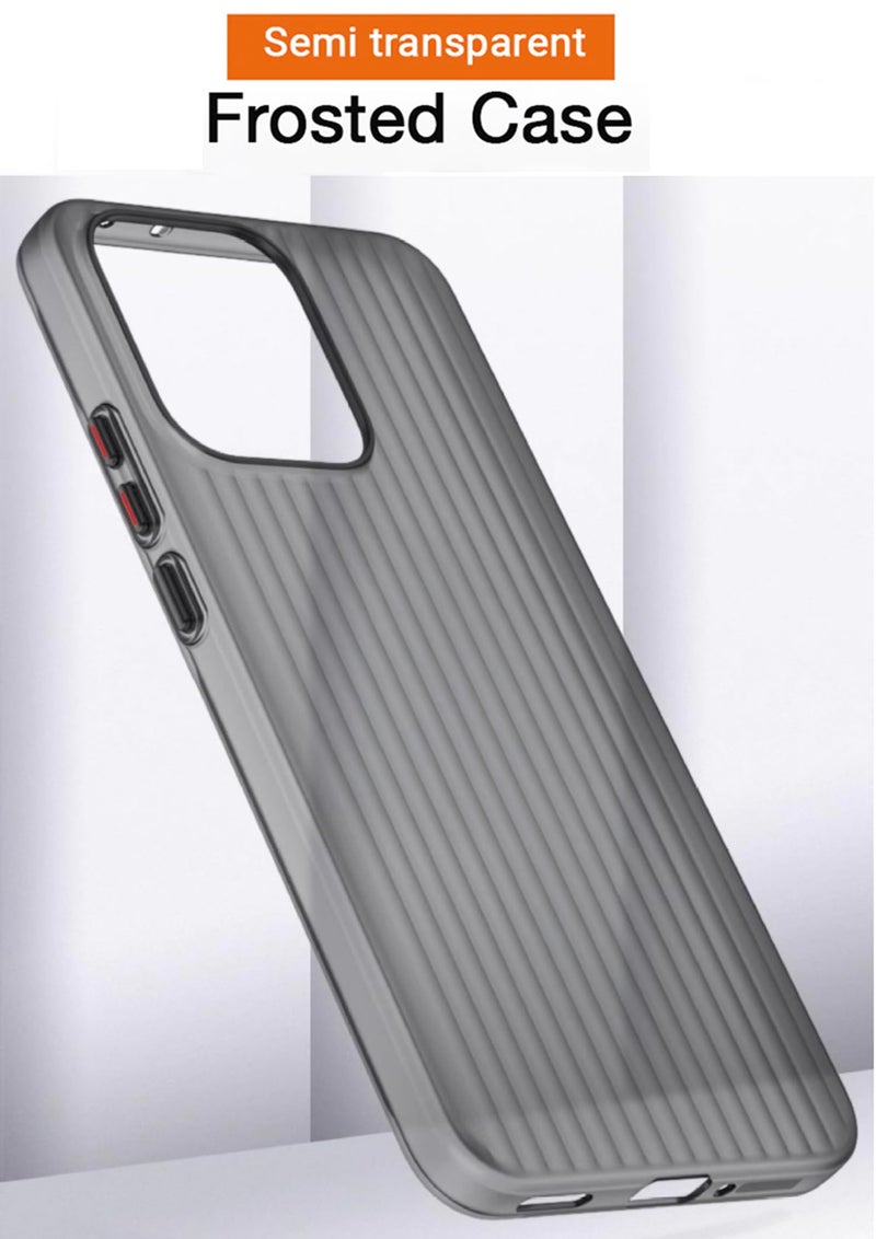 Kapa Wave Frosted Grip Back Cover for Oppo Reno 14 5G | Ultra Slim [with Metal Buttons] Matte Finish Back Case (Grey) - Image 4