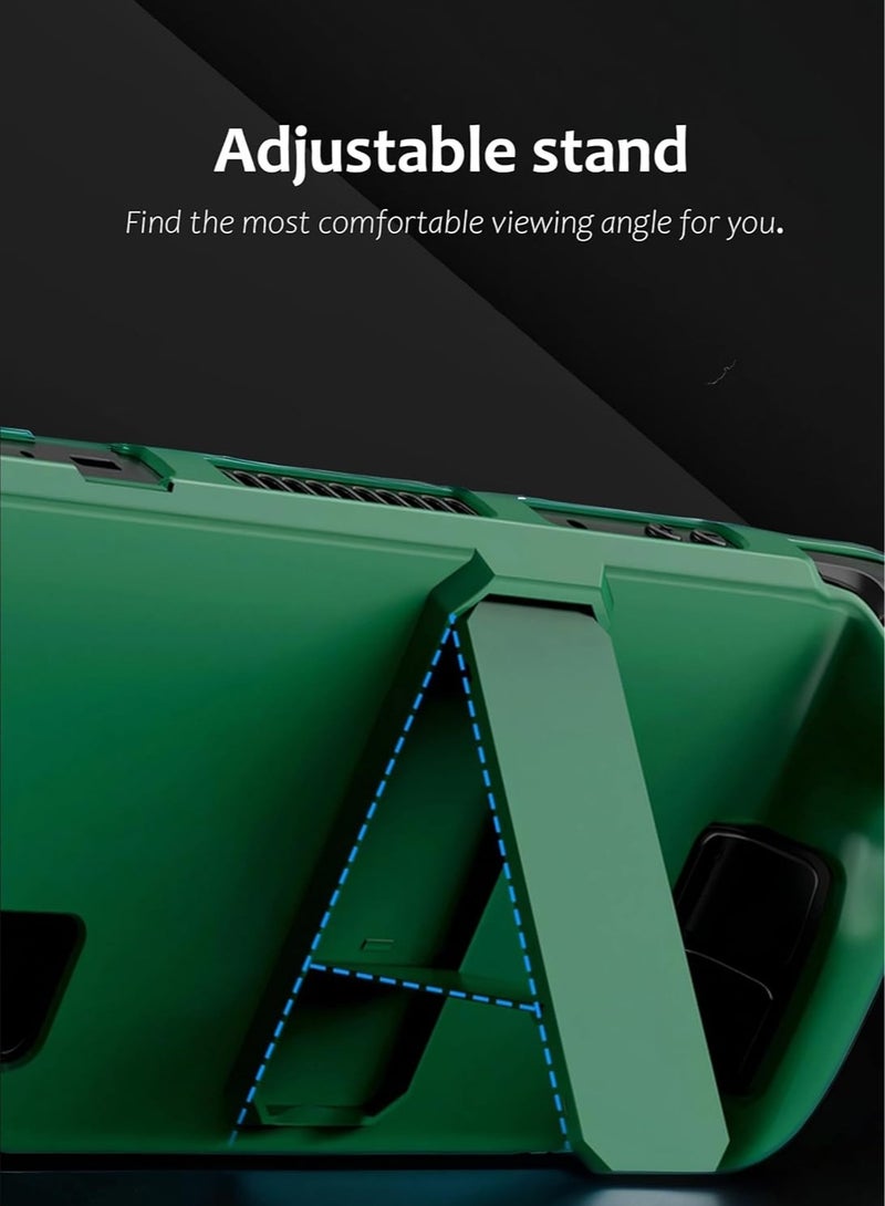 Steam Deck Case, Steam Deck Carrying Case, Kickstand Protective Case for Steam Deck, Valve Steam Deck Accessories with Drops, Scratches, Dust, Fingerprints, Hands Full (OD Green) - Image 4