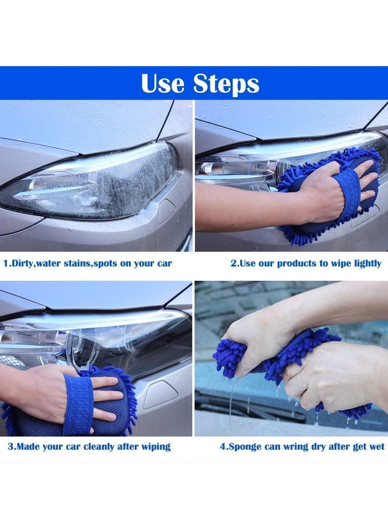 Generic Premium Quality All in One Car Cleaning kit,  Microfiber Glove, Dust Cleaning Brush, Washing Sponge, Ac Vent Cleaning Brush, Car Cleaning Sponge Brush , Car Wash Cleaning Brush, Car Alloy Cleaning Bru  - Image 3