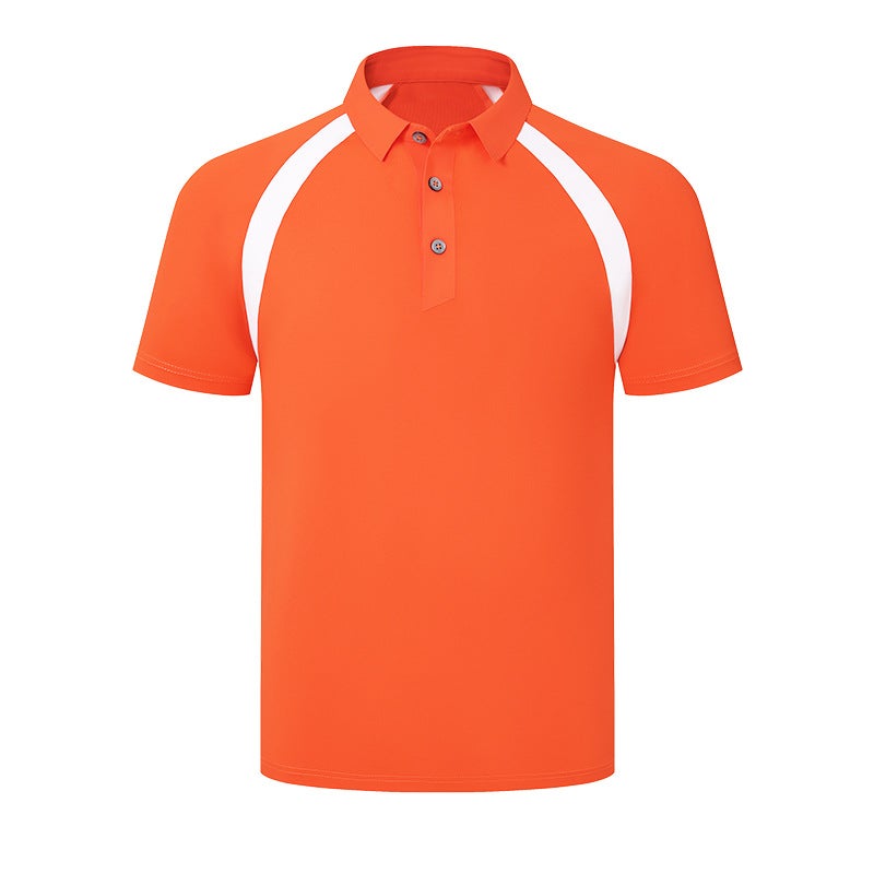 Generic Golf Mens Polo Shirt Short Sleeve Quick-drying Elastic Sports Casual Golf Ball Clothes Breathable T-Shirt Sports Now CORAL 