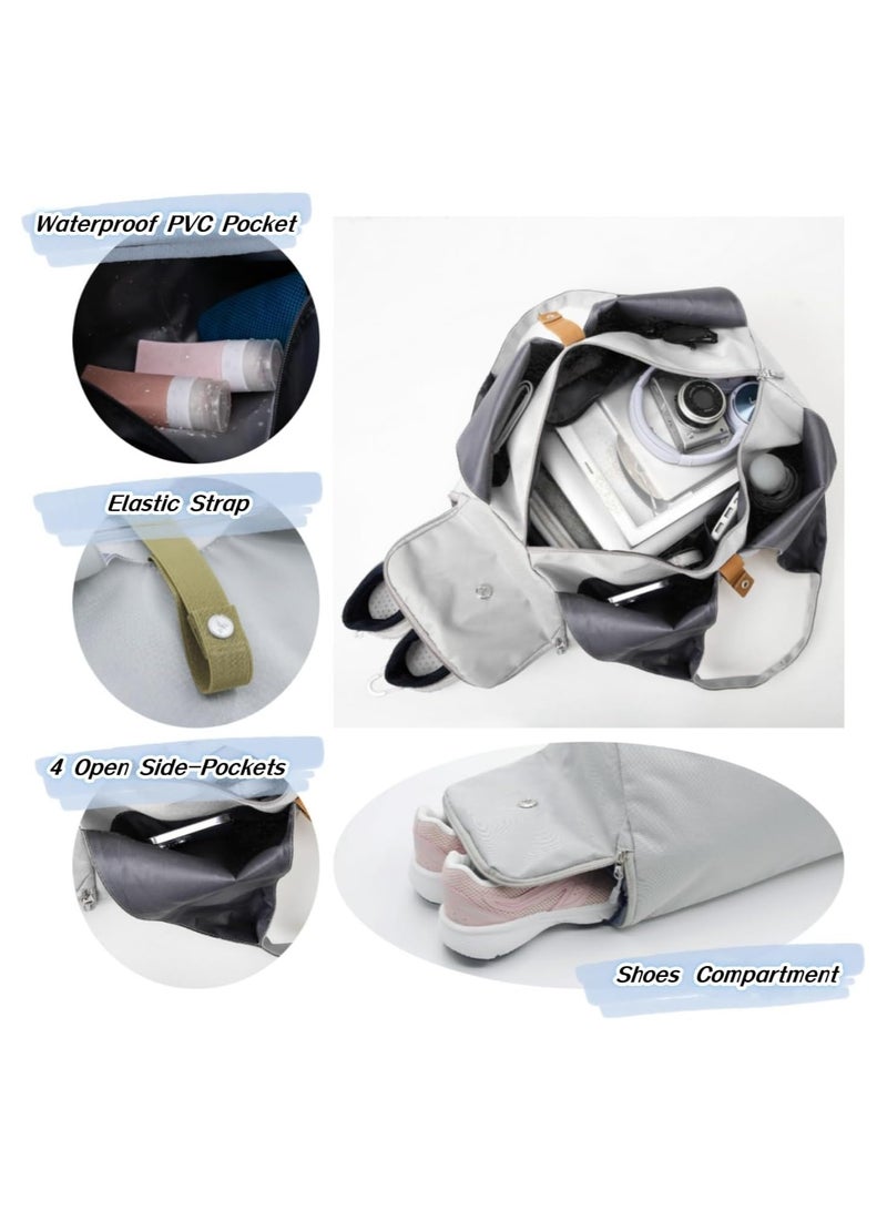 آنا حقيبة يوغا رياضية قابلة للفصل بين الجاف والرطب مع حجرة أحذية مستقلة، تصلح لحمل سجادة اليوغا - Image 3