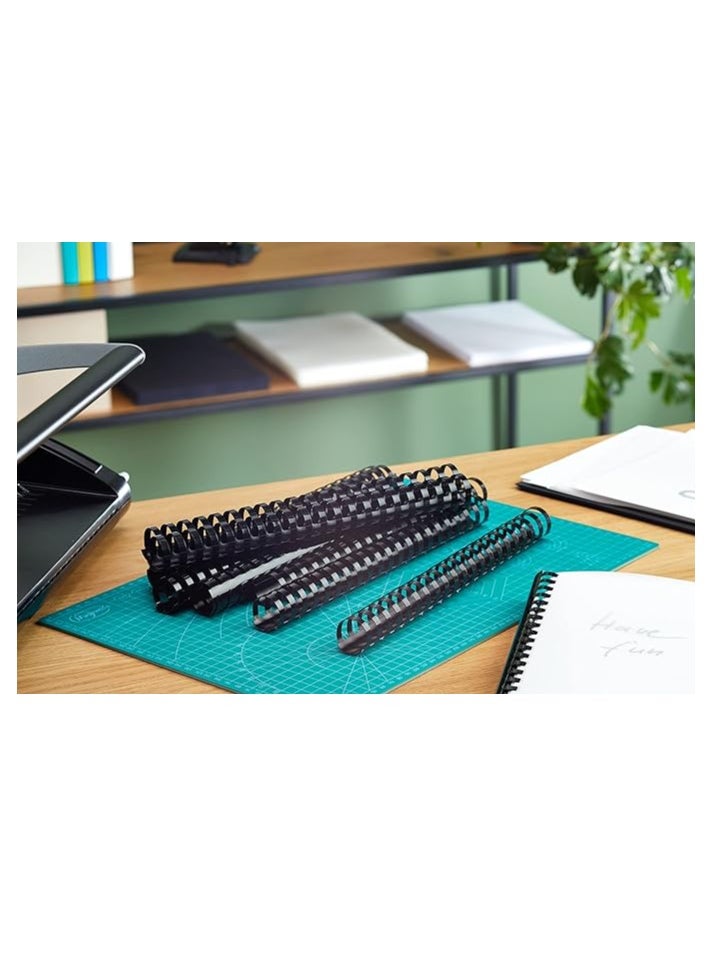 SUPER DEAL 50-Piece Binding Combs 28mm Black  - Image 2