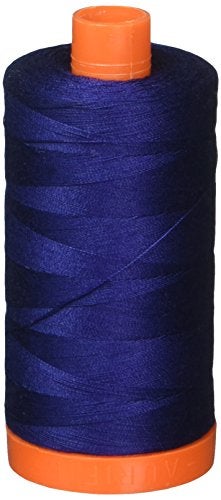 Aurifil A1050-2784 Solid 50wt 1422yds Dark Navy Mako Cotton Thread - Image 3