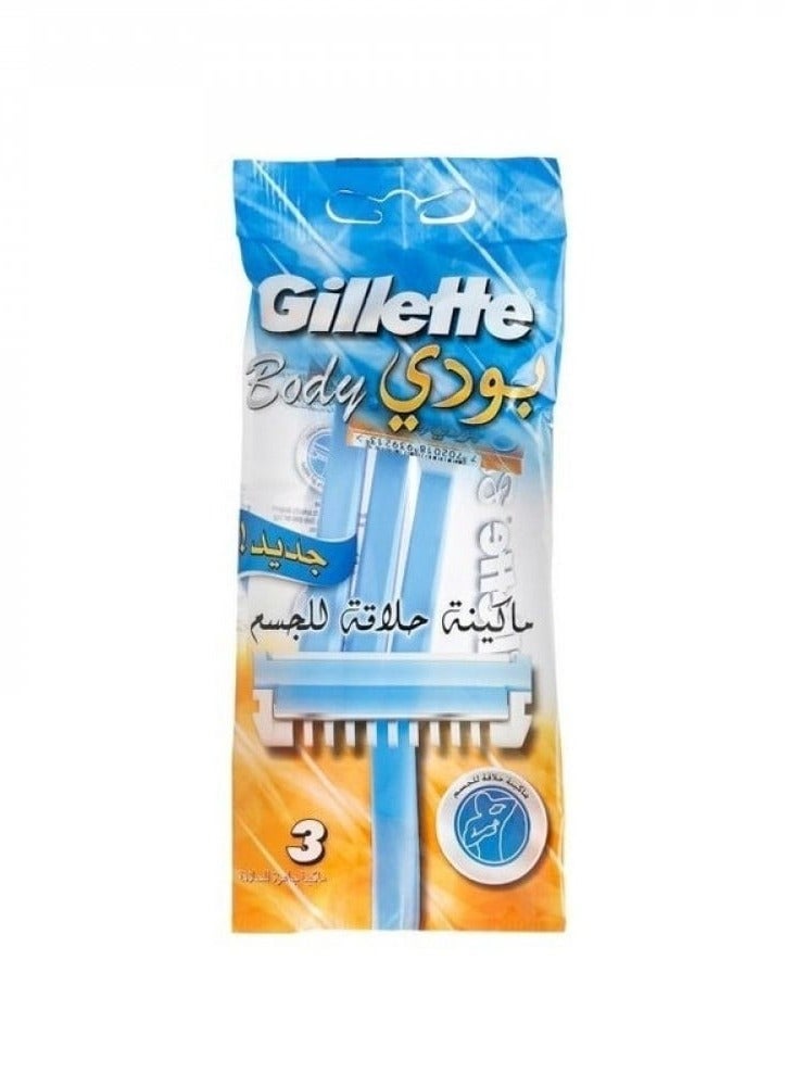 Gillette Gillette Disposable Body Razor, 3 Blades, for Men - Image 2