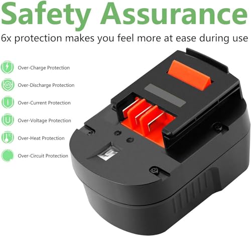 Hanaix 4500mAh Ni-MH 12V HPB12 Battery for Black & Decker A1712 FS120B FSB12 A12 A12-XJ A12EX FS120B Firestorm FSB120B FS120BX Cordless Drill Black and Decker 12V Battery - Image 5