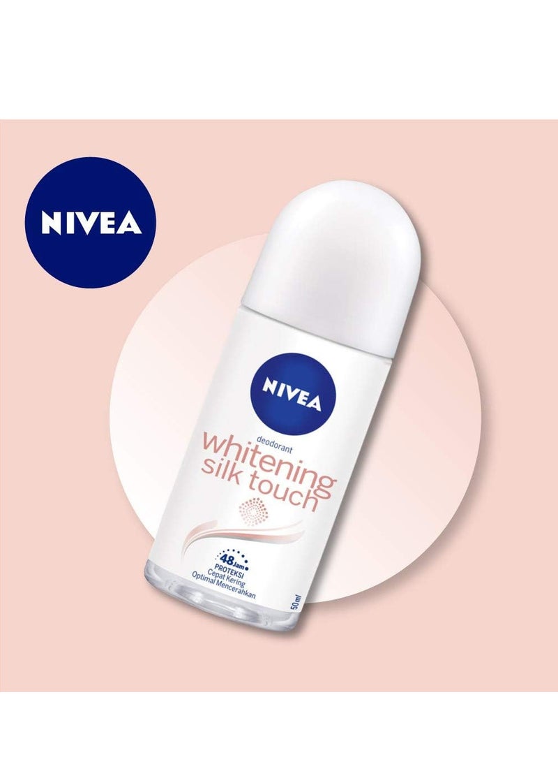 Nivea Pack Of 2 Nivea Extra Brightning Silk Touch Roll 50Ml - Image 4