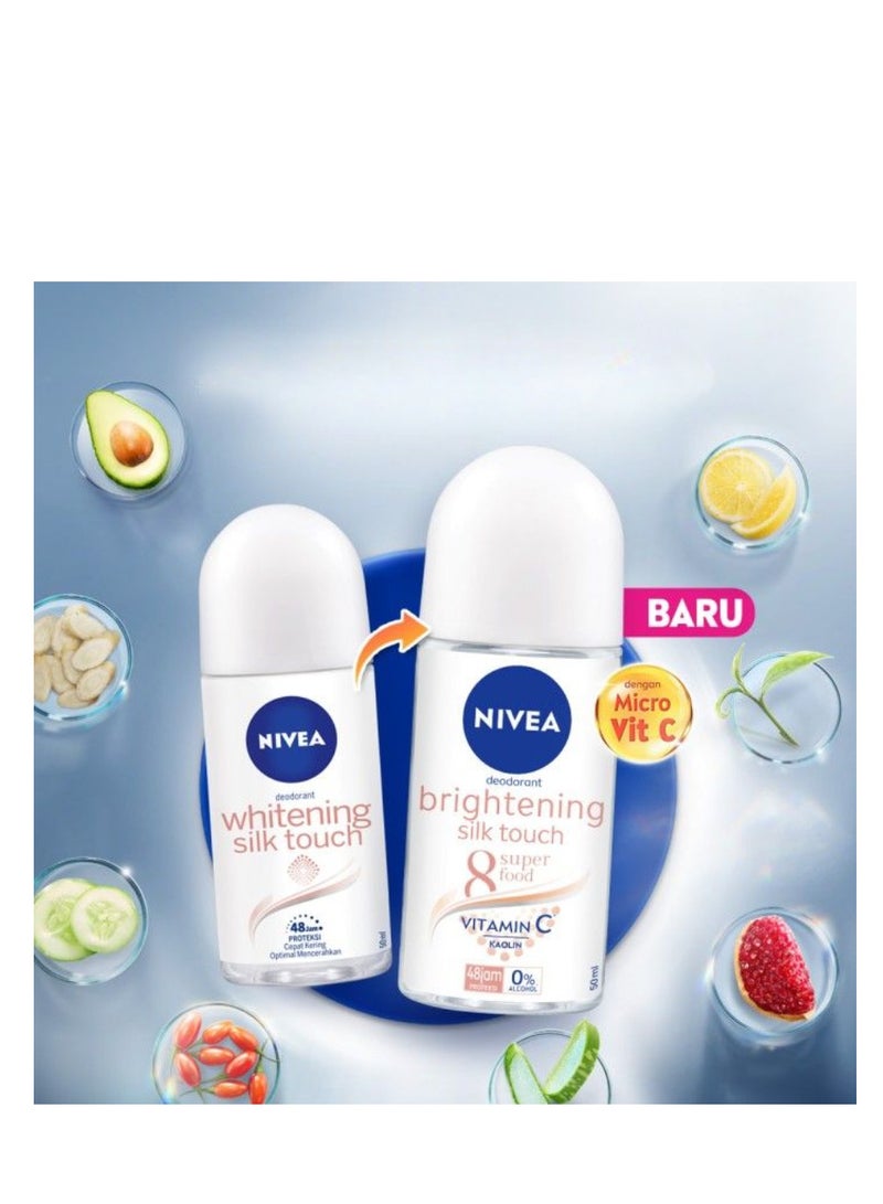 Nivea Pack Of 2 Nivea Extra Brightning Silk Touch Roll 50Ml - Image 2